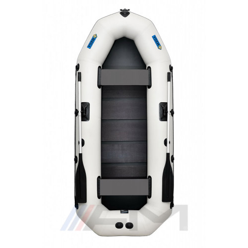OMEGA - Надуваема гребна лодка с твърдо дъно 290 LSPT Pro Plus светло сива